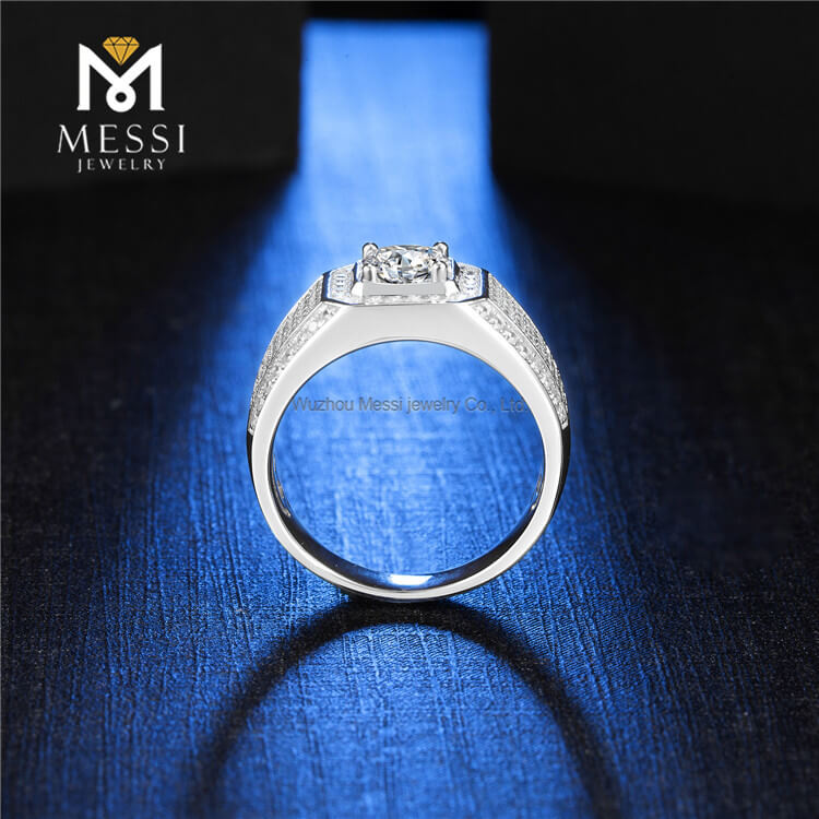 New Quality 925 Silver Jewelry Ring Moissanite Men Rings