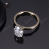14k Rose Gold OVAL Shape Solitaire Engagement Ring with Wedding Band