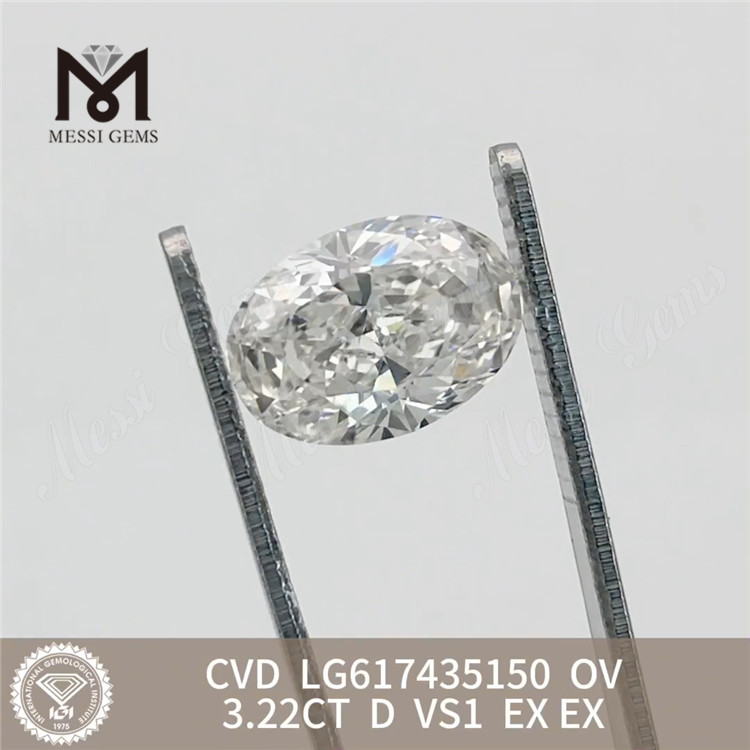3.22CT D VS1 oval man created diamonds IGI丨Messigems CVD LG617435150
