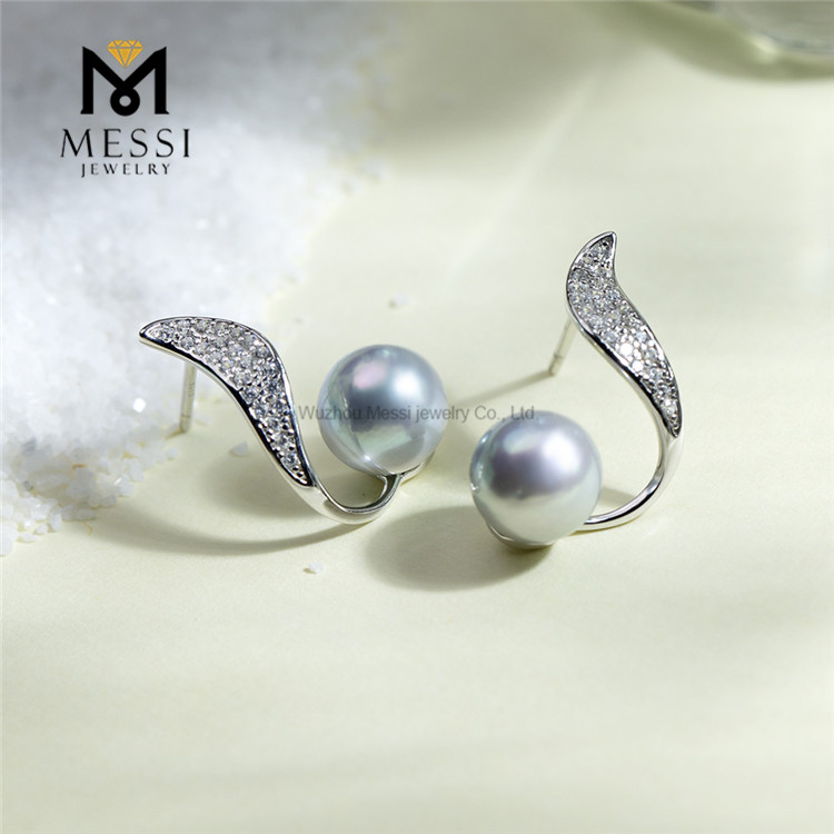 7-8mm akoya Elegant Bridal Jewelry Silver925 Pearl Earrings for Weddings