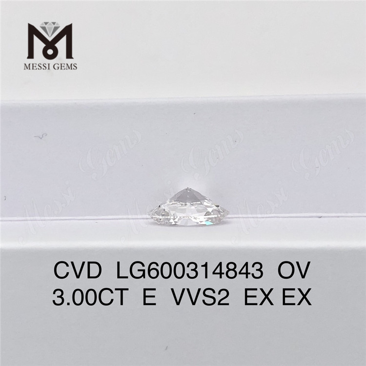 3CT E VVS2 EX for Oval Cvd in Diamond LG600314843 All Your Jewelry Needs丨Messigems