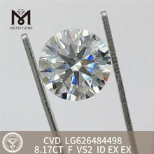 8.17CT F VS2 ID Round IGI Certified Diamonds丨Messigems CVD LG626484498 