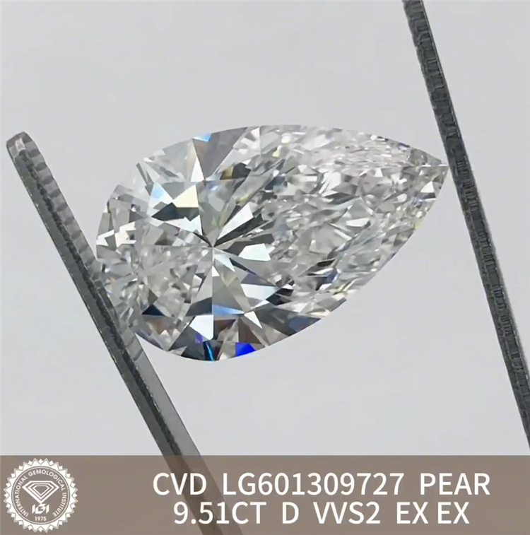 9.51ct cvd loose grown diamond