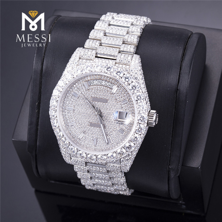 vvs moissanite diamond gold watch