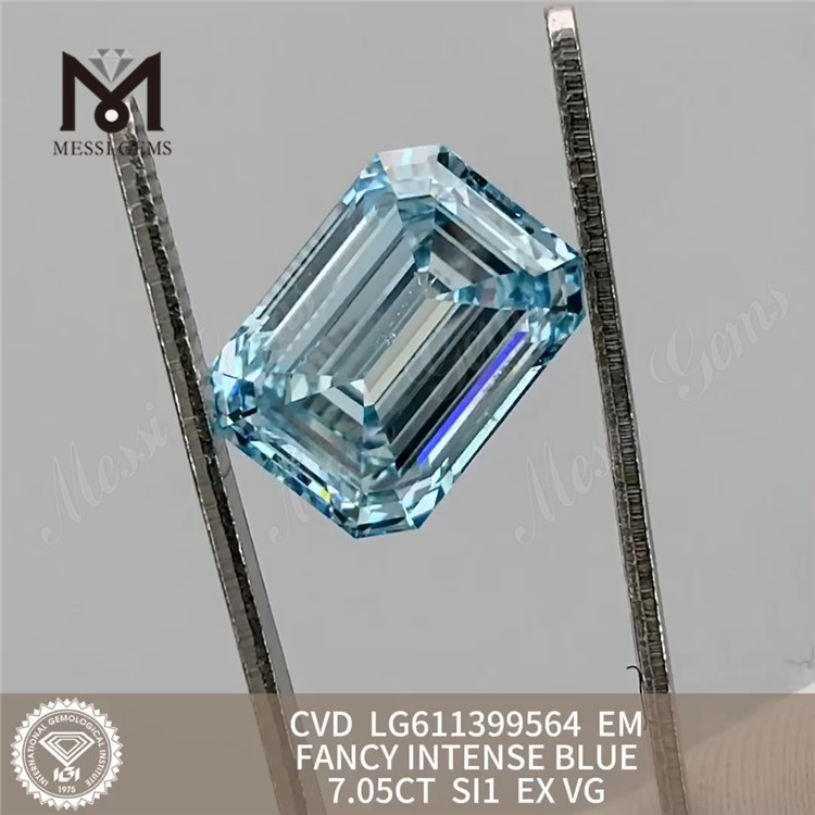 7.05CT SI1 EM FANCY INTENSE BLUE Laboratory-grown Diamond CVD LG611399564 