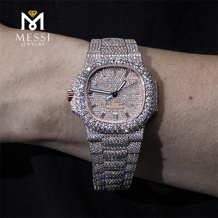 moissanite iced out watch