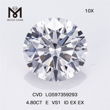 4.80CT E VS1 ID EX EX Bulk Engineered Diamonds Unleash Your Brilliance CVD LG597359293 丨Messigems