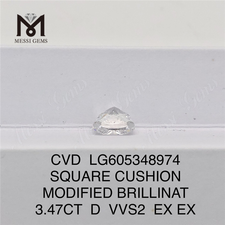 3.47CT D VVS2 CUSHION IGI Certified Diamonds VVS Unveiling the Sparkle of VVS Quality丨Messigems LG605348974 
