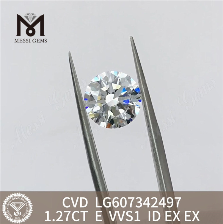 1.27CT E VVS1 1 carat synthetic diamond CVD Diamonds for Stunning Jewelry Creations丨Messigems LG607342497