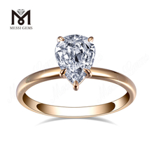 Rose gold 2CT lab grown diamond Pear Shaped Engagement Ring