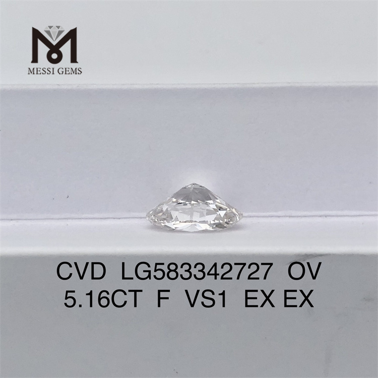 5.16ct Corte oval Diamantes simulados f color vs1 ex ex CVD LG583342727 