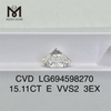 15.11CT E VVS2 3EX CVD loose lab diamond LG694598270