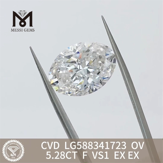 5.28ct F VS1 OV Cut Simulerede Diamonds CVD LG588341723